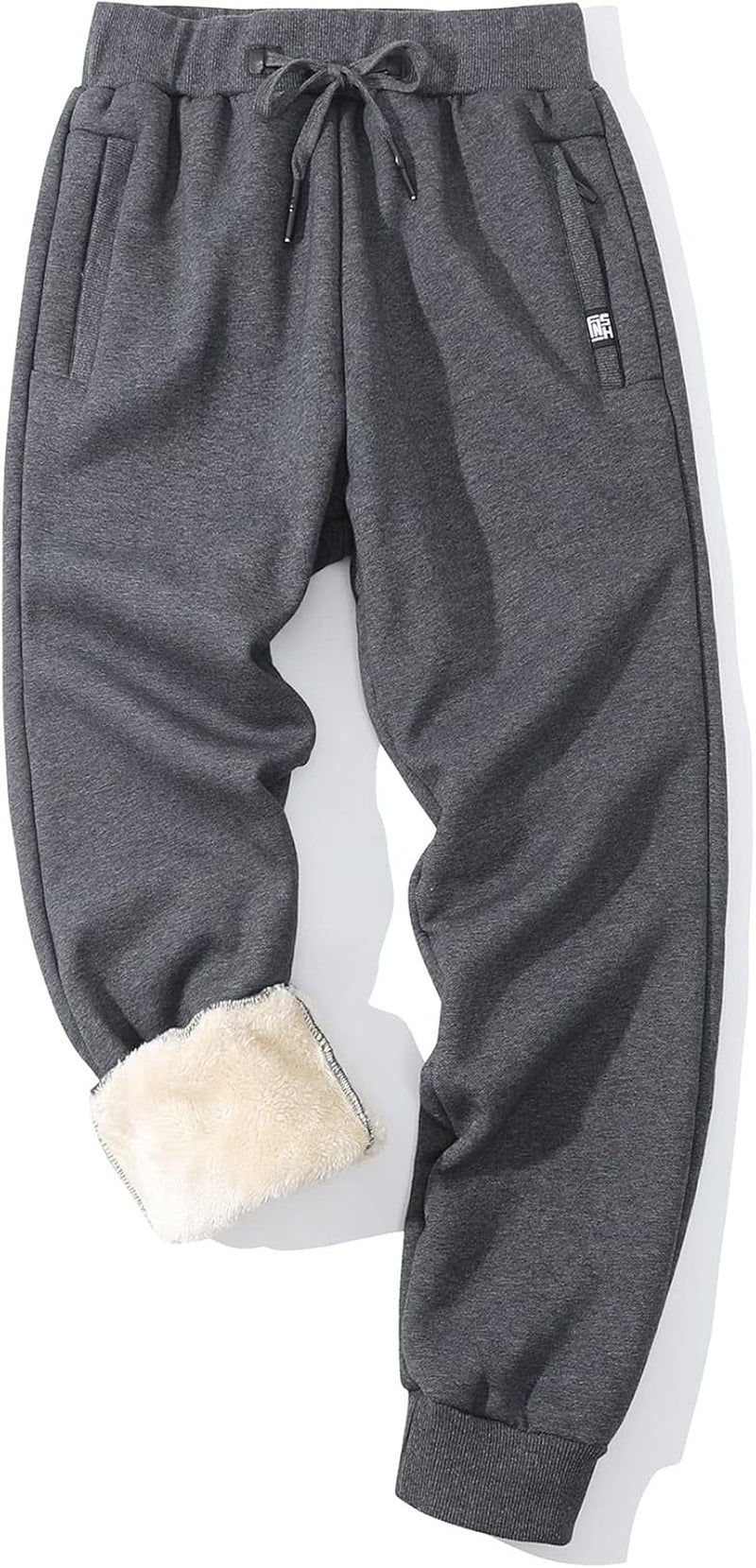 Fleece Joggers Pants for Men Winter Active Running Sherpa Lined Sweatpants