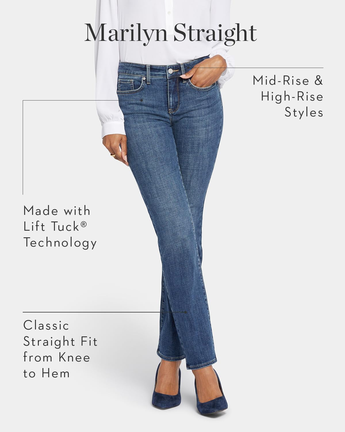 Women'S Petite Marilyn Straight Jean