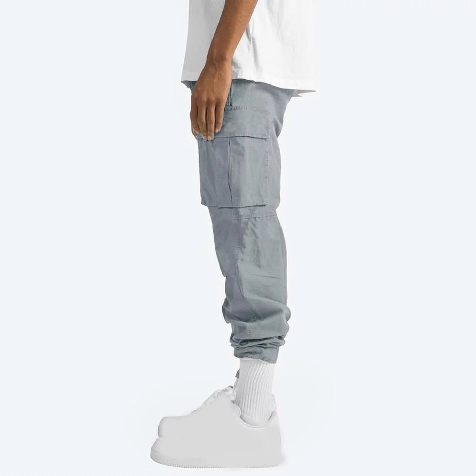 Stylish Relaxed Fit Cargo Pants for Men - Perfect for Casual Outings, Hiking, and Everyday Wear with Convenient Zipper Pockets