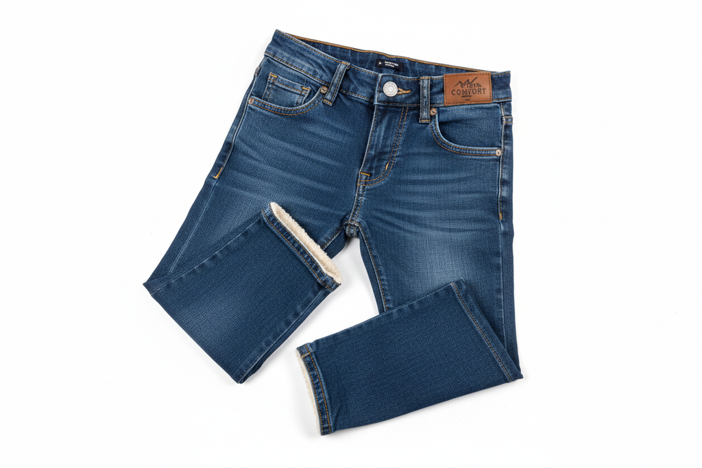 Boy'S Fleece Lined Skinny Fit Jeans