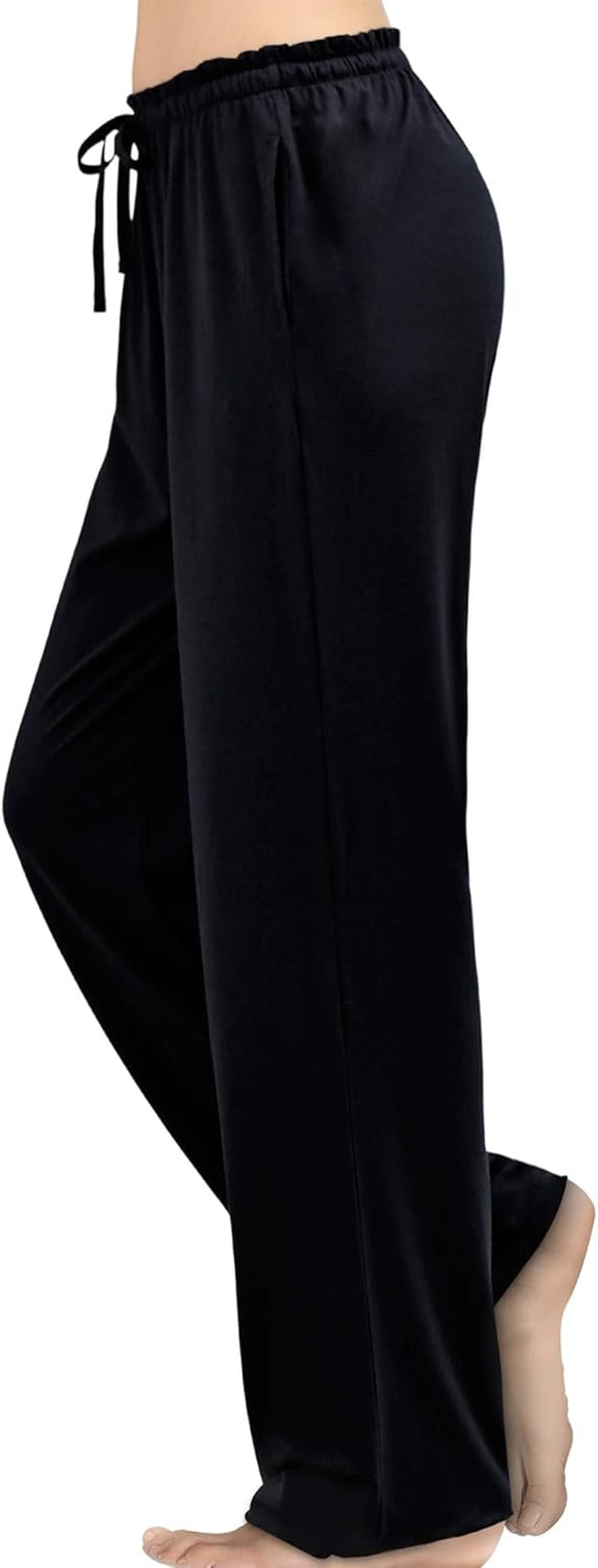 Women'S Bamboo Rayon Pajamas Pants Wide Leg Yoga Pants Casual Loose Cozy Sweatpants with Pockets