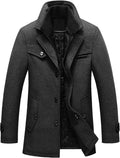 Elevate Your Winter Wardrobe with Our Slim Fit Men's Wool Pea Coat - Stylish, Comfortable, and Perfect for Any Occasion