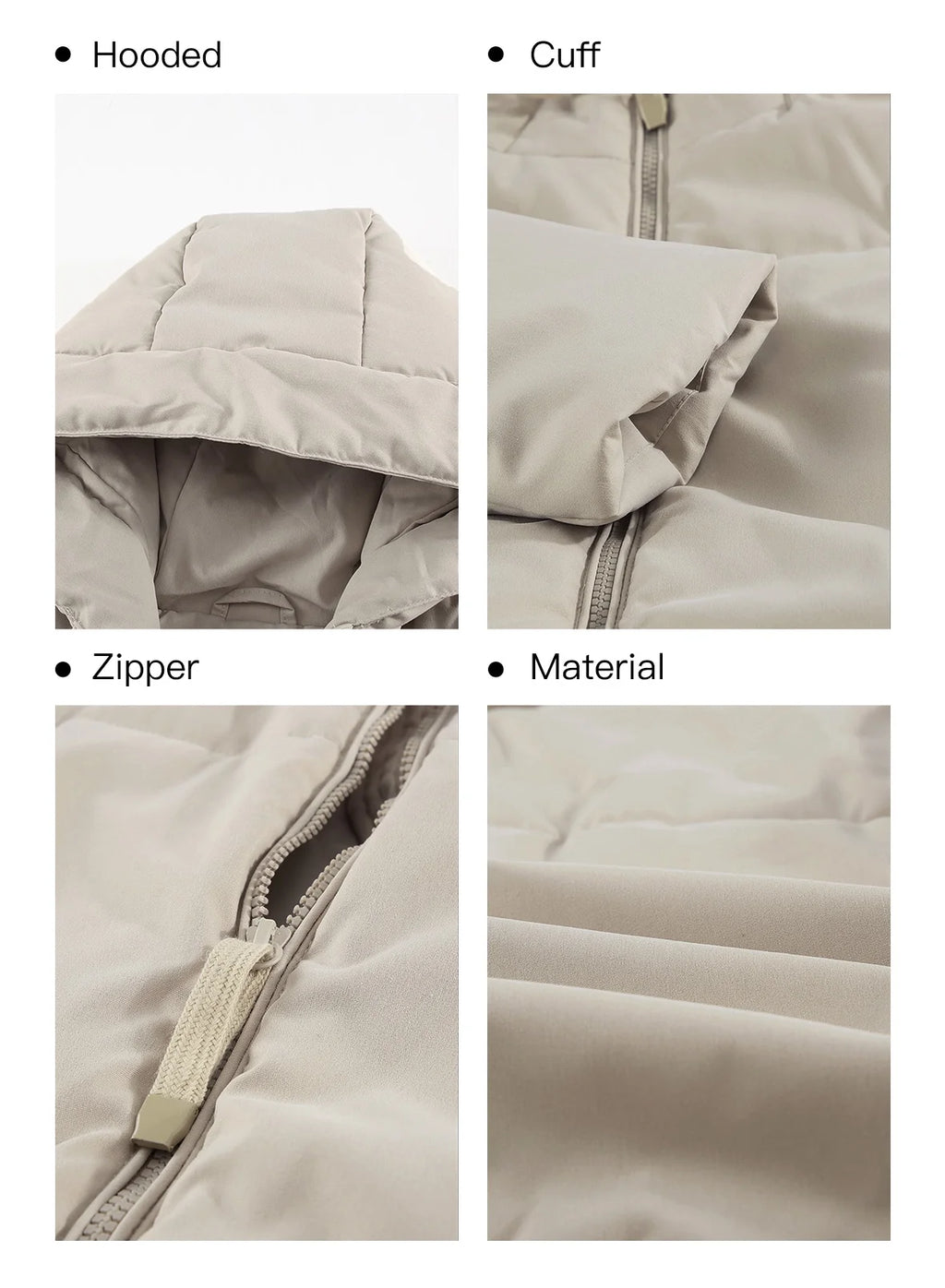 Cozy and Stylish Womens Plus Size Hooded Puffer Jacket - Lightweight Cropped Coat with Pockets for Winter Adventures